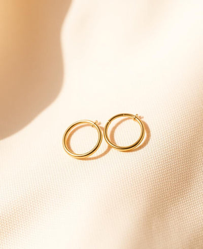 Halo Small Gold Hoop