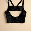 Noir Satin Corset Top