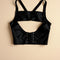 Noir Satin Corset Top
