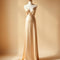 Lume Champagne Satin Gown
